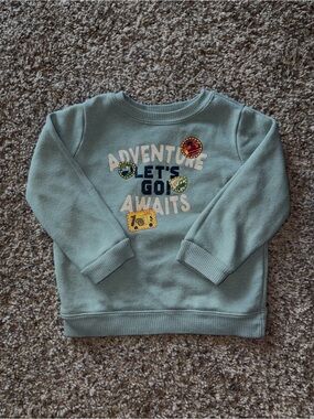 Garanimals Light Teal 'Let's Go' Adventure Sweatshirt